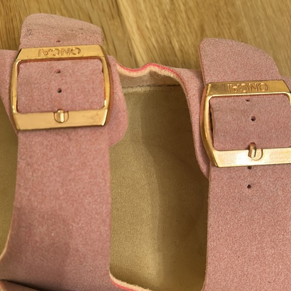 ONCAI Womens Slide Sandals Pink/ Rose Gold Slip On Adjustable Straps - Picture 14 of 16